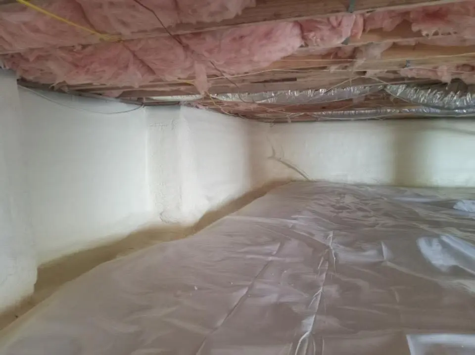 Crawl space encapsulation with closed-cell spray foam for Spray Foam Roofing in Bay Village